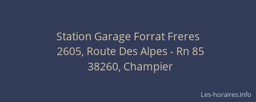Station Garage Forrat Freres