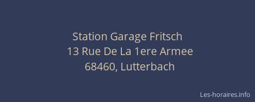 Station Garage Fritsch