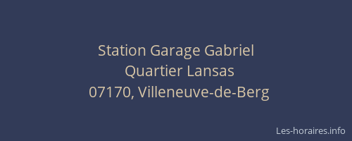Station Garage Gabriel