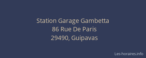 Station Garage Gambetta