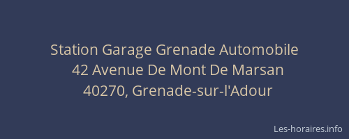 Station Garage Grenade Automobile