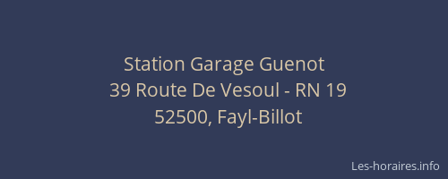 Station Garage Guenot