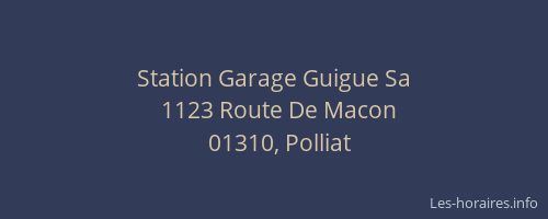 Station Garage Guigue Sa