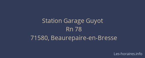 Station Garage Guyot