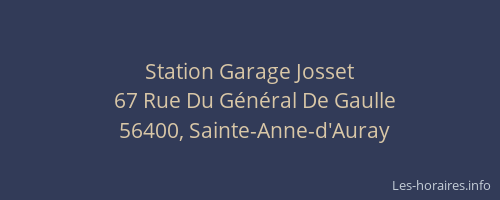 Station Garage Josset