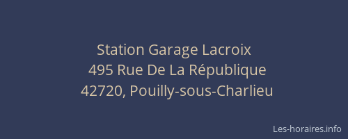 Station Garage Lacroix