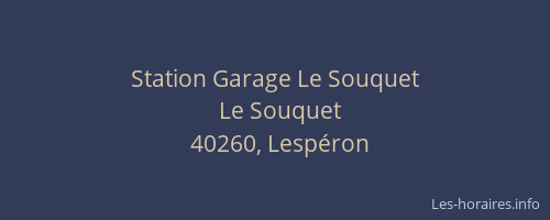 Station Garage Le Souquet