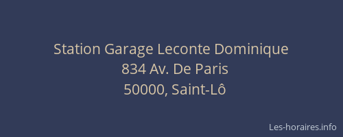 Station Garage Leconte Dominique