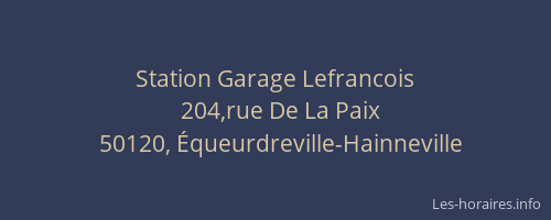 Station Garage Lefrancois