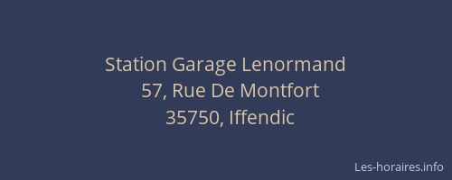 Station Garage Lenormand