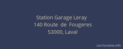 Station Garage Leray