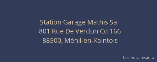 Station Garage Mathis Sa