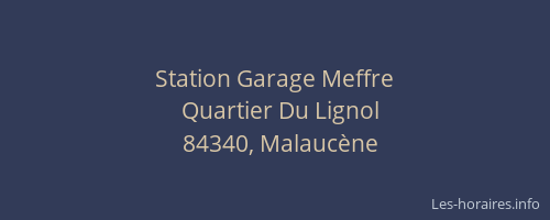 Station Garage Meffre