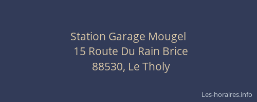 Station Garage Mougel