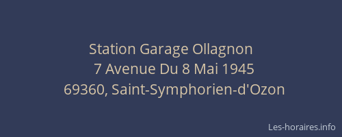 Station Garage Ollagnon