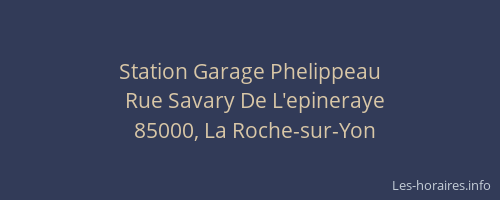 Station Garage Phelippeau
