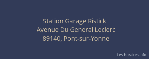 Station Garage Ristick