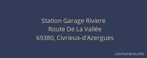 Station Garage Riviere