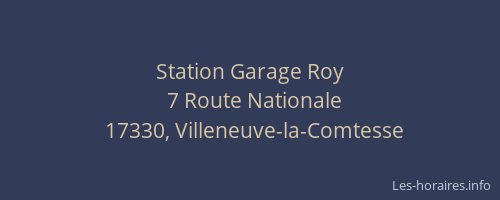 Station Garage Roy