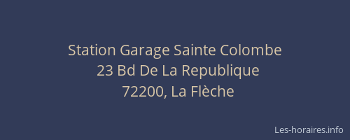 Station Garage Sainte Colombe