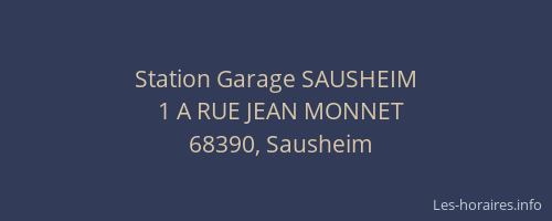 Station Garage SAUSHEIM
