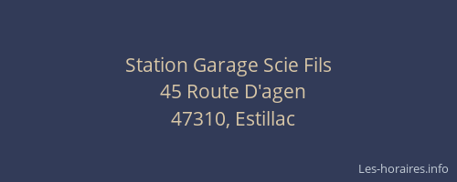 Station Garage Scie Fils