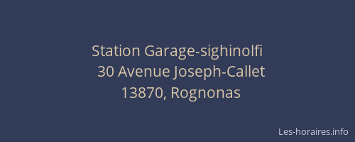 Station Garage-sighinolfi
