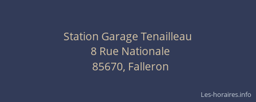 Station Garage Tenailleau