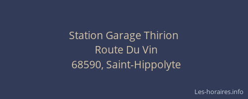 Station Garage Thirion