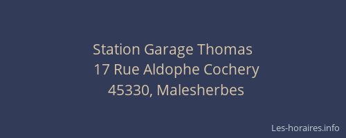 Station Garage Thomas