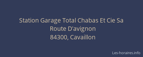 Station Garage Total Chabas Et Cie Sa