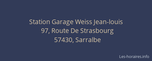 Station Garage Weiss Jean-louis