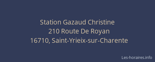 Station Gazaud Christine