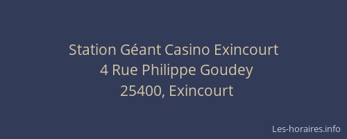 Station Géant Casino Exincourt