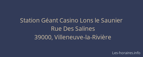 Station Géant Casino Lons le Saunier