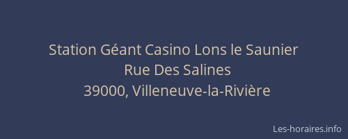 Station G&eacute;ant Casino Lons le Saunier