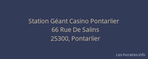 Station G&eacute;ant Casino Pontarlier