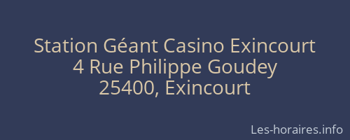 Station Géant Casino Exincourt