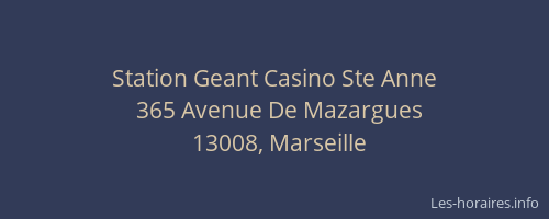 Station Geant Casino Ste Anne