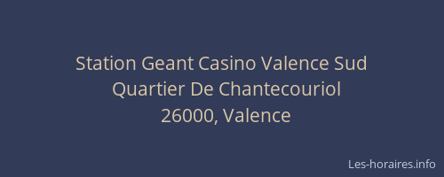 Station Geant Casino Valence Sud