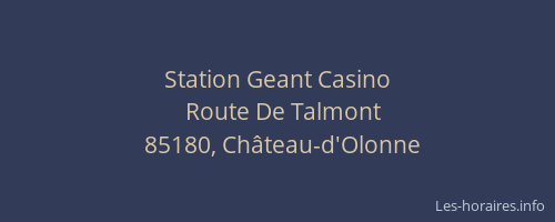 Station Geant Casino