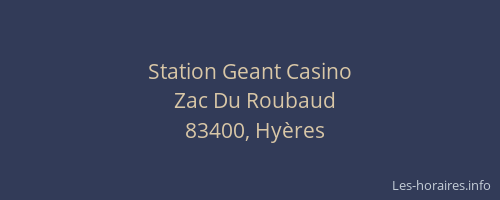Station Geant Casino