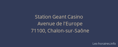 Station Geant Casino