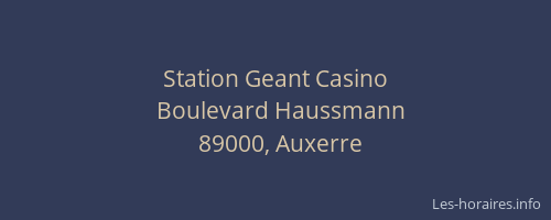 Station Geant Casino