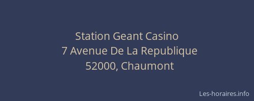 Station Geant Casino