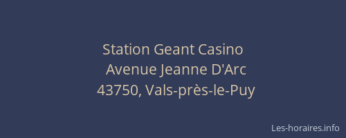 Station Geant Casino