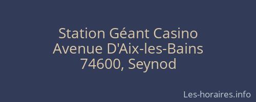 Station Géant Casino