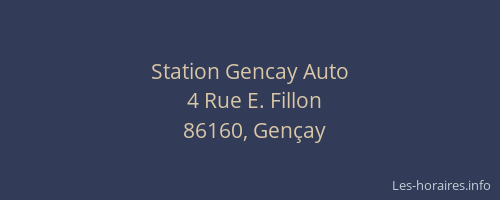 Station Gencay Auto
