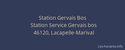 Station Gervais Bos