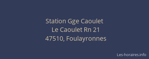 Station Gge Caoulet